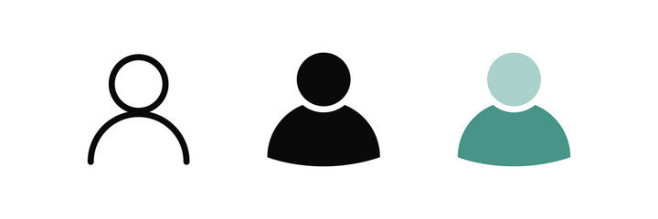 user vector icon. profile avatar modern human silhouette isolated on white background