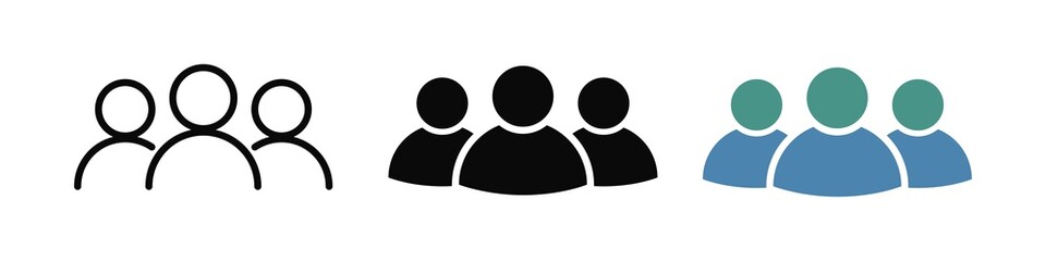 group logo icon. team vector avatar. teamwork business concept
