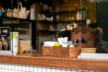 public european street food cafe window