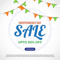 vector illustration for Indian independence sale banner-15th august