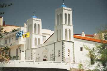 Fototapeta na wymiar The church of Panagia Theoskepasti in Andros Cyclades, Greece