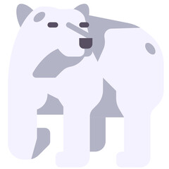 polar bear flat icon