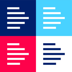 Bar Chart blue and red four color minimal icon set