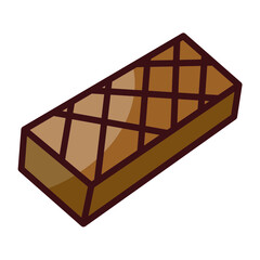 chocolate bar on white background