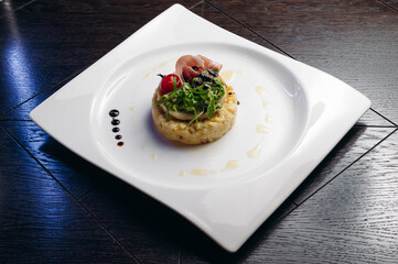 Risotto with Parma Ham, Rucola and camembert Cheese