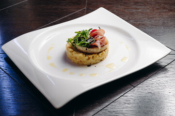 Risotto with Parma Ham, Rucola and camembert Cheese