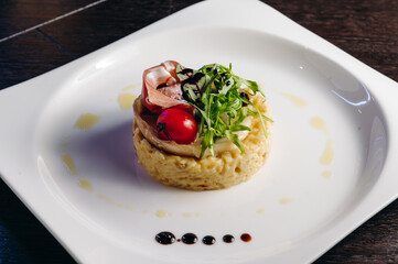 Risotto with Parma Ham, Rucola and camembert Cheese