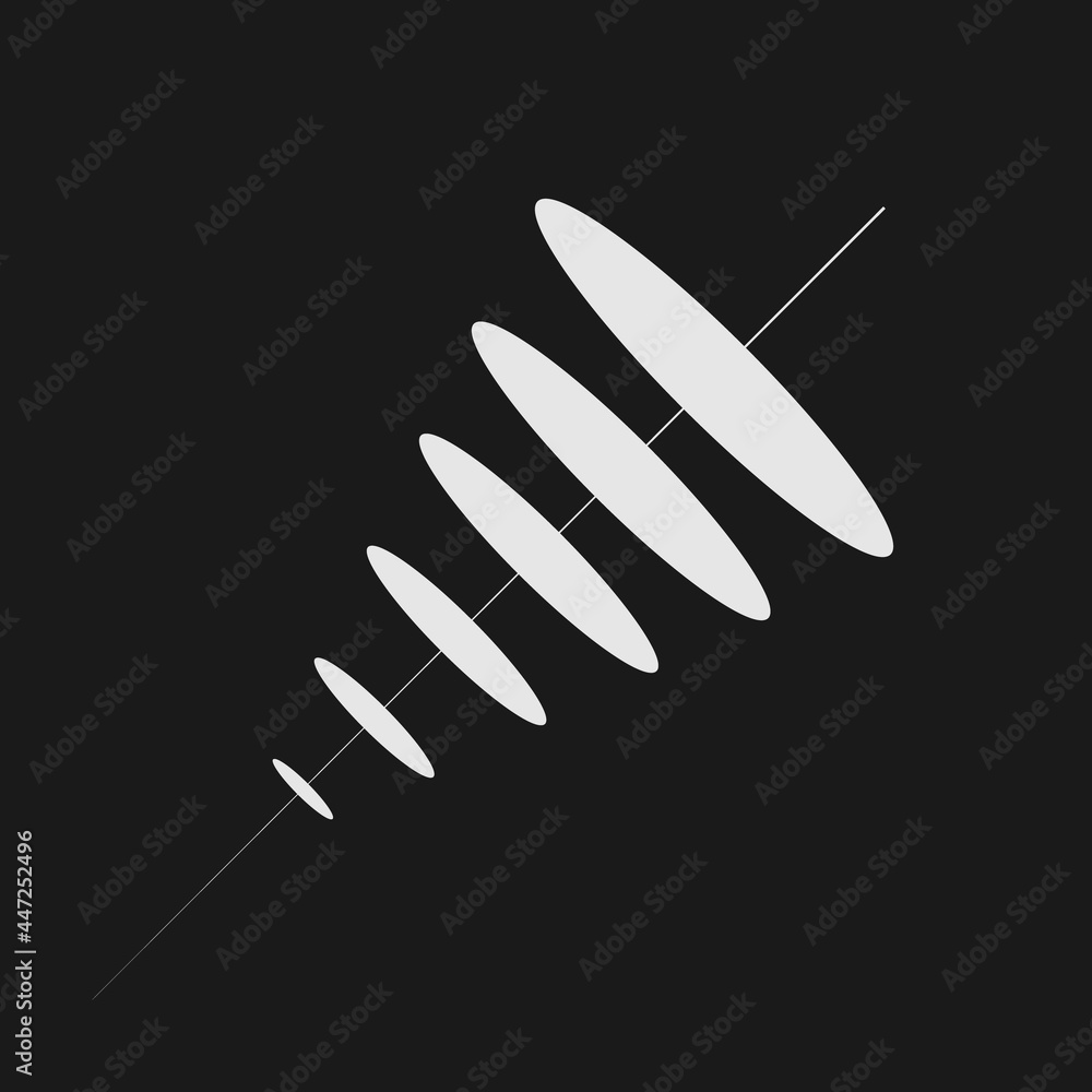Poster retrofuturistic circles with one axis. cyber retro design element. circle flatness in cyberpunk 80s 