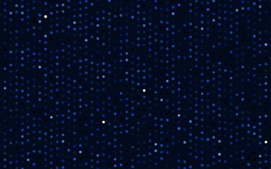 Dark BLUE vector background with bubbles.