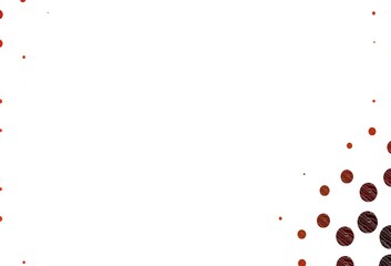 Light red, yellow vector texture with disks.