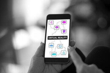 Virtual reality concept on a smartphone