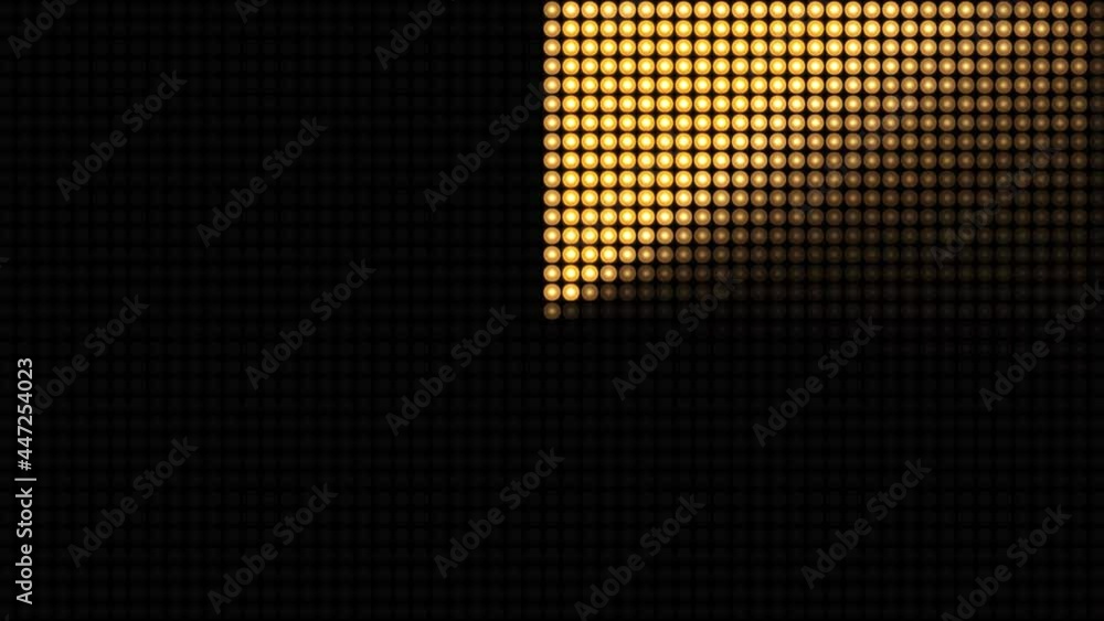 Poster flashing lights bulb spotlight flood lights arrow vj led wall stage led display loop animation. 4k b