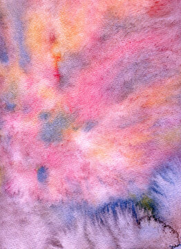 Decorative background. Watercolor drawing. Handmade.
