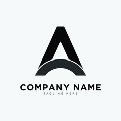 logo with initials A, eye catching, modern, simple and clean. suitable for your business or company