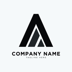 logo with initials A, eye catching, modern, simple and clean. suitable for your business or company