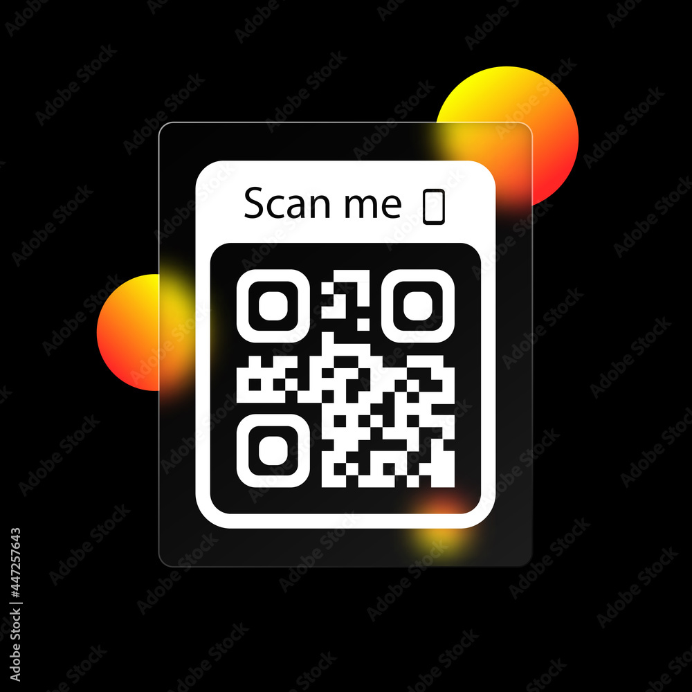 Poster scan me icon. qr code for smartphone icon. qr code for payment. scan me with smartphone icon. realis