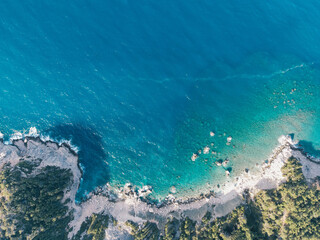 Natural landscape of summer Turkey beach on sea of blue and turquoise color