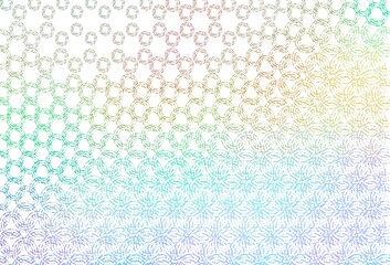 Light multicolor, rainbow vector backdrop with dots.