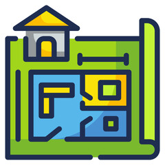 plan house line icon