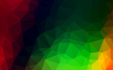 Obraz premium Dark Multicolor, Rainbow vector low poly texture.