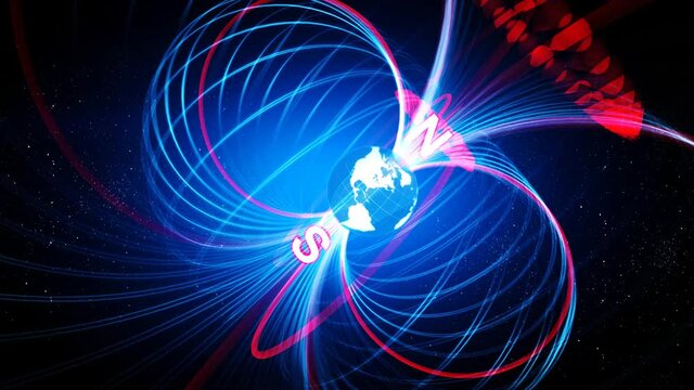 magnetic earth
This stock motion graphics video shows the planet Earth wrapped in a neon magnetic field.