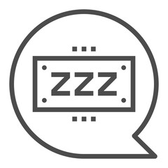 No messages, square line vector icon