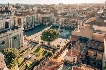 View of the Piazza Duomo in Catania, Sicily