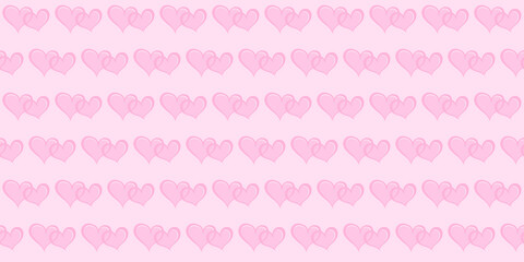 Vector pastel pink color background pattern heart love symbol