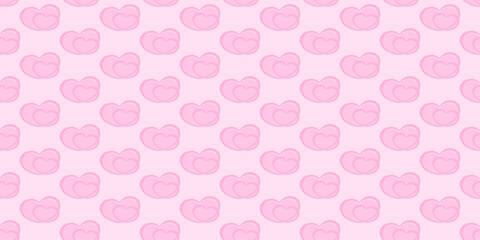 Vector pastel pink color background pattern heart love symbol