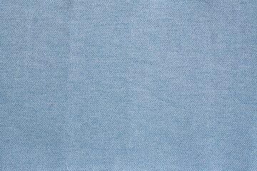 Textured texture of blue curtain fabric with coarse thread