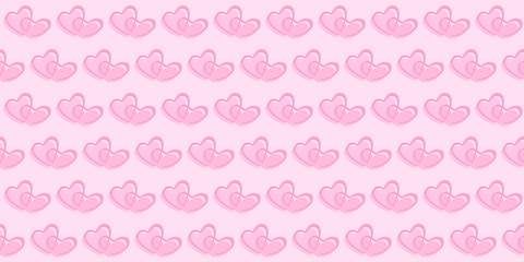 Vector pastel pink color background pattern heart love symbol