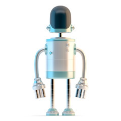 Standing Robot. 3D illustration. Isolated