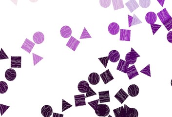 Light Purple vector cover in polygonal style with circles.