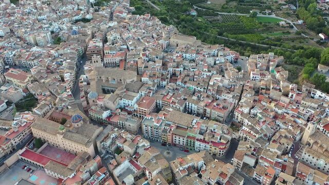Top view of the picturesque city of Segorbe. Spain