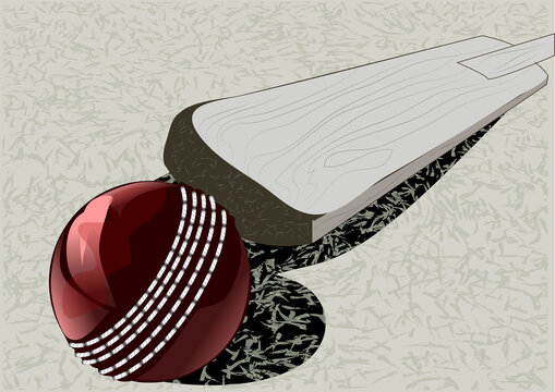 cricet ball and bat
