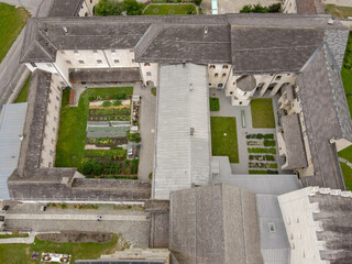 Benedictine Convent of St. John in Mustair on the Swiss alps