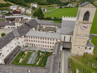 Benedictine Convent of St. John in Mustair on the Swiss alps