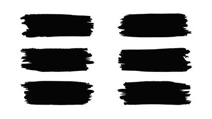 Brush stroke set. Watercolor grunge texture. Ink brush stroke. Vector illustration