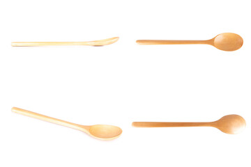 wooden spoon isolated on white background