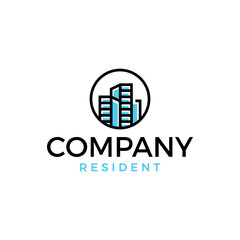 Minimalist apartment logo.