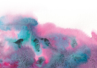 Purple,  rose and violet watercolor ombre background