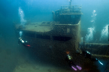 The Palma Wrecks near the harbour at Palma de Mallorca, Spain