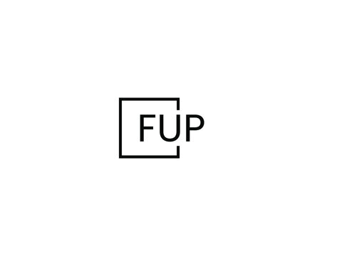 FUP Letter Initial Logo Design Vector Illustration