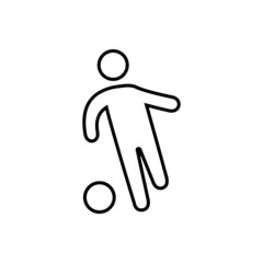 Football icon vector set. Soccer illustration sign collection. Sport symbol or logo. 
