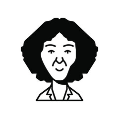 Funky female avatar human face