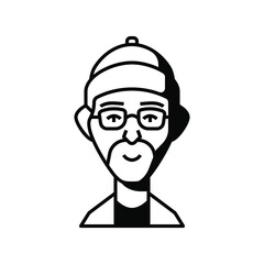 Funky male avatar human face