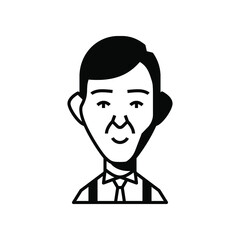 Funky male avatar human face