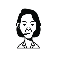 Funky female avatar human face