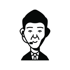 Funky male avatar human face