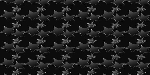Black star background vector 